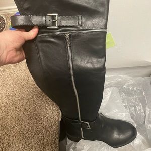 Torrid 7W Black Knee High Boots NIB